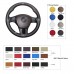 111Loncky Auto Custom Fit OEM Black Genuine Leather Steering Wheel Cover for Volkswagen Touareg 2011 2012 2013 2014 2015 2016 2017 VW Touareg Accessories