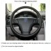 111Loncky Auto Custom Fit OEM Black Genuine Leather Car Steering Wheel Cover for Volvo S40 2006 2007 2008 2009 2010 2011 2012 Volvo V50 2005-2011 Accessories