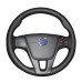 111Loncky Auto Custom Fit OEM Black Genuine Leather Car Steering Wheel Cover for Volvo S60 Volvo V40 Volvo V60 Volvo V70 Volvo XC60 Accessories