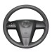 111Loncky Auto Custom Fit OEM Black Genuine Leather Steering Wheel Covers for 2010-2013 Mazda Mazda3 /2011-2013 Mazda6 /2012-2015 Mazda5 / 2011 2012 2013 Mazda CX-7 / 2010 2011 2012 2013 2014 2015 Mazda CX-9 Accessories