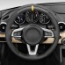 111Loncky Auto Custom Fit OEM Black Genuine Leather Steering Wheel Covers for Mazda MX-5 MX5 2016 2017 2018 2019 Accessories 