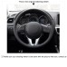 111Loncky Auto Custom Fit OEM Black Genuine Leather Car Steering Wheel Cover for Mazda CX5 2013 2014 2015 2016 / Mazda 6 2014 2015 2016 / Mazda 3 2014 2015 2016 / Mazda CX3 2016 2017 / Yaris iA Scion iA Accessories