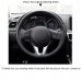 111Loncky Auto Custom Fit OEM Black Suede Leather Car Steering Wheel Cover for Mazda CX5 2013 2014 2015 2016 / Mazda 6 2014 2015 2016 / Mazda 3 2014 2015 2016 / Mazda CX3 2016 2017 / Yaris iA Scion iA Accessories