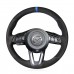 111Loncky Auto Custom Fit OEM Black Suede Car Steering Wheel Cover for Mazda 3 Axela 2017-2019 Mazda 6 Atenza 2017-2020 Mazda CX-5 CX5 2017-2020 Mazda Mazda CX-9 CX9 2016 2017 2018 2019 2020 Accessories 