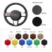 111Loncky Auto Custom Fit OEM Black Genuine Leather Steering Wheel Covers for Mazda 2 2008 2009 2010 2011 2012 2013 2014 Accessories