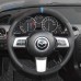111Loncky Auto Custom Fit OEM Black Genuine Leather Car Steering Wheel Cover for Mazda MX-5 MX5 2006 2007 2008 2009 2010 2011 2012 2013 2014 2015 Mazda RX-8 RX8 2009 2010 2011 Mazda CX-7 CX7 2007 2008 2009 Accessories