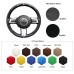 111Loncky Auto Custom Fit OEM Black Genuine Leather Black Suede Steering Wheel Covers for Mazda MX-5 MX5 2006 2007 2008 2009 2010 2011 2012 2013 2014 2015 RX-8 RX8 2009 2010 2011 CX-7 CX7 2007 2008 2009 Accessories
