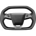 111Loncky Black Genuine Leather Carbon Fiber Steering Wheel Cover for Tesla Cybertruck 2023 2024 Car Custom FIt Hand Stitched Interior Accessories