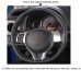 111Loncky Auto Custom Fit OEM Black Genuine Leather Steering Wheel Covers for Toyota Yaris 2012 2013 2014 2015 2016 2017 2018 2019 Subaru Trezia 2011 2012 2013 2014 2015 Accessories