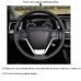 Loncky Auto Custom Fit OEM Black Genuine Leather Steering Wheel Covers for Toyota Avensis Toyota Highlander 2014 2015 2016 2017 2018 2019 Sienna 2015 2016 2017 2018 2019 Accessories 