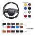 Loncky Auto Custom Fit OEM Black Genuine Leather Steering Wheel Covers for Toyota Avensis Toyota Highlander 2014 2015 2016 2017 2018 2019 Sienna 2015 2016 2017 2018 2019 Accessories 