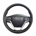 111Loncky Auto Custom Fit OEM Black Genuine Leather Steering Wheel Covers for Toyota Avensis Toyota Highlander 2014 2015 2016 2017 2018 2019 Sienna 2015 2016 2017 2018 2019 Accessories 