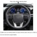 111Loncky Auto Custom Fit OEM Black Genuine Leather Steering Wheel Covers for Toyota Hilux Revo 2015 2016 2017 2018 2019 Accessories