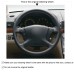 111Loncky Auto Custom Fit OEM Black Genuine Leather Steering Wheel Covers for Toyota Avensis 2003 2004 2005 2006 2007 Accessories