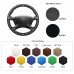111Loncky Auto Custom Fit OEM Black Genuine Leather Steering Wheel Covers for Toyota Avensis 2003 2004 2005 2006 2007 Accessories