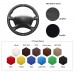 111Loncky Auto Custom Fit OEM Black Genuine Leather Steering Wheel Covers for Toyota Avensis 2003 2004 2005 2006 2007 Accessories