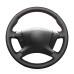 111Loncky Auto Custom Fit OEM Black Genuine Leather Steering Wheel Covers for Toyota Avensis 2003 2004 2005 2006 2007 Accessories