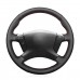 111Loncky Auto Custom Fit OEM Black Genuine Leather Steering Wheel Covers for Toyota Avensis 2003 2004 2005 2006 2007 Accessories