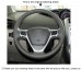 111Loncky Auto Custom Fit OEM Black Genuine Leather Steering Wheel Covers for Toyota Verso EZ Avensis Accessories
