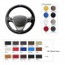 111Loncky Auto Custom Fit OEM Black Genuine Leather Steering Wheel Covers for Toyota Verso EZ Avensis Accessories