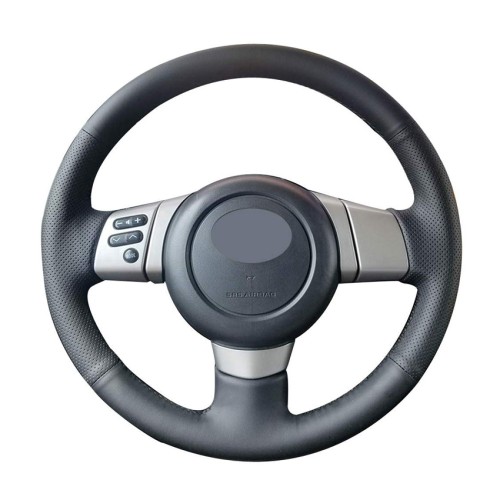 Loncky Auto Custom Fit OEM Black Genuine Leather Car Steering Wheel Cover for Toyota FJ Cruiser 2007 2008 2009 2010 2011 2012 2013 2014 Accessories