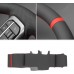 111Loncky Black Genuine Leather Carbon Fiber Suede Custom Hand Stitched OEM Steering Wheel Cover for Ford F-150 2021-2024 /Ford F-250 F-350 F-450 F-55- F600 2023 2024 /Ford Expedition 2022-2024 Accessories Custom OEM Parts 