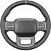 111Loncky Black Genuine Leather Carbon Fiber Suede Custom Hand Stitched OEM Steering Wheel Cover for Ford F-150 2021-2024 /Ford F-250 F-350 F-450 F-55- F600 2023 2024 /Ford Expedition 2022-2024 Accessories Custom OEM Parts 