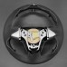 111Loncky Custom Hand Stitched OEM Black Genuine Leather Steering Wheel Cover for Toyota Avanza / Avanza 2015-2020 / Daihatsu Sigra / Calya 2016-2024 / Rush 2017 Interior Accessories