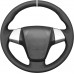 111Loncky Custom Hand Stitched OEM Black Genuine Leather Steering Wheel Cover for Toyota Avanza / Avanza 2015-2020 / Daihatsu Sigra / Calya 2016-2024 / Rush 2017 Interior Accessories