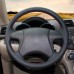 111Loncky Auto Black Genuine Leather Car Custom Fit Steering Wheel Cover for 2007 2008 2009 2010 2011 Toyota Camry 2008 2009 2010 2011 2012 2013 Toyota Highlander