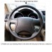 111Loncky Auto Black Genuine Leather Car Custom Fit Steering Wheel Cover for 2007 2008 2009 2010 2011 Toyota Camry 2008 2009 2010 2011 2012 2013 Toyota Highlander