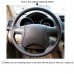 111Loncky Auto Black Genuine Leather Car Custom Fit Steering Wheel Cover for 2007 2008 2009 2010 2011 Toyota Camry 2008 2009 2010 2011 2012 2013 Toyota Highlander