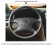 111Loncky Auto Custom Fit OEM Black Genuine Leather Steering Wheel Covers for Toyota Avalon 2002 2003 2004 Toyota Camry 2002 2003 2004 Toyota Highlander 2001 2002 2003 Automotive Interior Accessories
