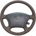 111Loncky Custom Fit Hand Stitched OEM Black Genuine Leather Suede Carbon Fiber Steering Wheel Cover for Toyota Land Cruiser 1995 1996 1997 1998 1999 2000 2001 2002 Interior Parts Accessories