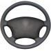 111Loncky Custom Fit Hand Stitched OEM Black Genuine Leather Suede Carbon Fiber Steering Wheel Cover for Toyota Land Cruiser 1995 1996 1997 1998 1999 2000 2001 2002 Interior Parts Accessories