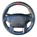Loncky Auto Black Genuine Leather Custom Steering Wheel Covers for Toyota Tacoma 2012-2023 / Toyota Tundra 2014-2021 / Toyota Sequoia 2014-2022 / Toyota 4Runner 2010 2011 2012 2013 2014 2015 2016 2017 2018 2019 2020 2021 2022 2023 2024 Accessories