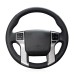 111Loncky Auto Black Genuine Leather Custom Steering Wheel Covers for Toyota Tacoma 2012-2021 / Toyota Tundra 2014-2021 / Toyota 4Runner 2010 2011 2012 2013 2014 2015 2016 2017 2018 2019 2020 2021 / Toyota Sequoia 2014-2021 Accessories