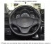 111Loncky Auto Custom Fit OEM Black Genuine Leather Steering Wheel Covers for Toyota Vios 2014 2015 2016 Accessories 