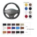 111Loncky Auto Custom Fit OEM Black Genuine Leather Steering Wheel Covers for Toyota Vios 2014 2015 2016 Accessories 