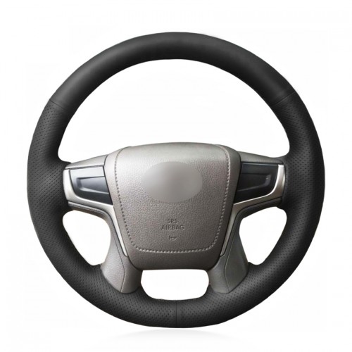 Loncky Auto Dark Gray Genuine Leather Custom Fit Steering Wheel