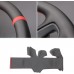 111Loncky Custom Hand Stitched OEM Black Genuine Leather DIY Steering Wheel Cover for Honda Fit 2014 Vezel 2015 2016 2017 Car Interior Accessories