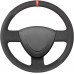 111Loncky Custom Steering Wheel Cover for Honda Civic 2002 2003 2004 2005 / Jazz 2001 2002 2003 2004 2005 Car Hand Stitched OEM Black Genuine Leather Accessories