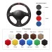 111Loncky Auto Custom Fit OEM Black Blue Suede Steering Wheel Covers for Honda S2000 2000-2005 2006 2007 2008 2009 Honda Civic Si 2002 2003 2004 2005 Acura RSX 2002-2006 Accessories
