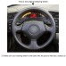 111Loncky Auto Custom Fit OEM Beige Leather Blue Red Suede Leather Steering Wheel Covers for Honda S2000 2000-2005 2006 2007 2008 2009 Honda Civic Si 2002 2003 2004 2005 Acura RSX 2002-2006 Accessories