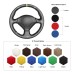 111Loncky Auto Custom Fit OEM Black Genuine Leather Steering Wheel Covers for Honda S2000 2000-2005 2006 2007 2008 2009 Honda Civic Si 2002 2003 2004 2005 Acura RSX 2002-2006 Accessories