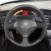 111Loncky Auto Custom Fit OEM Black Genuine Leather Suede Steering Wheel Covers for Honda S2000 2000-2005 2006 2007 2008 2009 Honda Civic Si 2002 2003 2004 2005 Acura RSX 2002-2006 Accessories