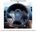 111Loncky Car Custom Fit OEM Black Genuine Leather Steering Wheel Cover for Honda Accord 7 2003-2007 Odyssey 2005 2006 2007 2008 2009 2010