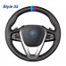 111Loncky Auto Custom Fit OEM Black Genuine Leather Black Suede Steering Wheel Cover For BMW G30 530i 540i 520d 530e 2016-2018 G32 630i 630d 2017 2018 G11 G12 730Li 740Li 750Li 2016-2018 Accessories