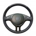 111Loncky Auto Black Suede Custom Steering Wheel Cover for BMW E39 E46 325i E53 X5 Interior Accessories Parts 