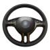 111Loncky Auto Black Genuine Leather Custom Steering Wheel Cover for BMW E39 E46 325i E53 X5 Interior Accessories Parts